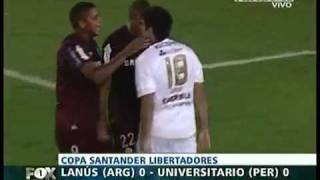 Lanus vs Universitario 00  Bronca Al Final Del Partido [upl. by Drandell]