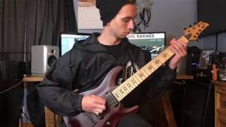 Drop G Djent Riff on 7 String  Riff of The Week 1  Playthrough [upl. by Em]