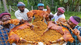 INSIDE MUTTON BIRYANI  Full Goat Mutton Cooking with Stuffed Biryani  Mutton Inside Biryani Recipe [upl. by Ahtnama]