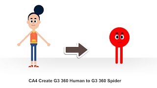 Cartoon Animator 4 tutorial  How to Create Little Red Spider from CA4 G3 360º Character  T01 [upl. by Notnirb]