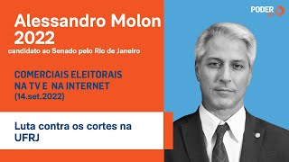 Alessandro Molon programa eleitoral 37seg  TV Luta contra os cortes na UFRJ 14set2022 [upl. by Halsey28]