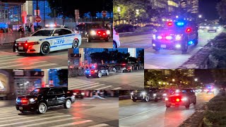 NYPD VIP Motorcade Escort from One World Trade Center [upl. by Munmro599]