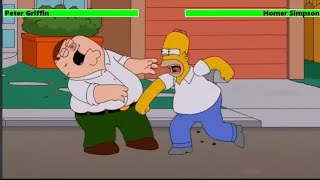 Peter VS Homer Simpson with healthbars [upl. by Hollington]