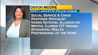 National Alliance on Mental Health names West Lafayette Police Department social worker CIT [upl. by Farhsa]