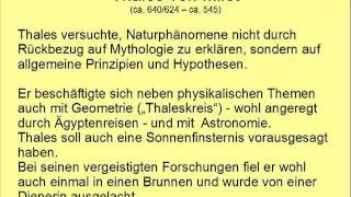 Geschichte Ionische Naturphilosophie  Thales Anaximander Anaximenes [upl. by Mikeb]