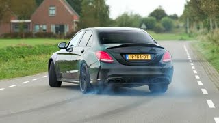 Sportscars Accelerating  Dragraces C63s Powerslide M140i Launch Control C63s Estate M4 Comp [upl. by Arrek587]