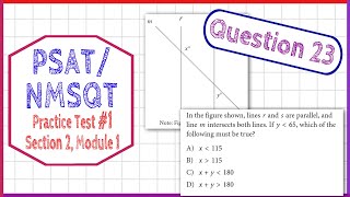 PSAT  NMSQT Question 23 from Practice Test 1 Section 2 Module 1 [upl. by Shotton824]