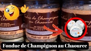 Recette FONDUE DE CHAMPIGNON au CHAOURCE réalisée avec le THERMOMIX [upl. by Burrow]