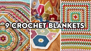 I Crocheted 9 Different Blankets  Heres How [upl. by Cilo]