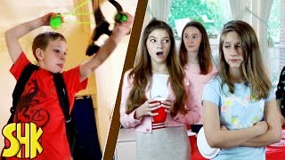 Noahs Perfect Party Battle Sis vs Bro vs Friends  SuperHeroKids [upl. by Nylloh]