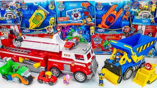 Paw Patrol Mini Trucks Review Mighty Movie Big Trucks Rescue Wheels Rubble amp crew Marshall ASMR [upl. by Walcoff]