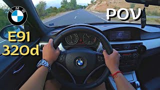 BMW E91 320D 163HP  POV TEST DRIVE [upl. by Aehsal987]