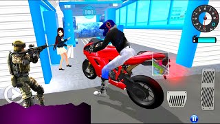 Train station bike driving  bike game  car game [upl. by Ahsiled]