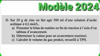 correction texte modèle chimie 2024 SMPSVTproblème IIpartie D 360p [upl. by Radloff]