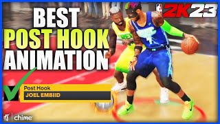 BEST POST HOOK ANIMATION ON NBA 2K23 [upl. by Llenaej]