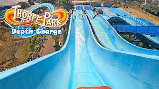 DEPTH CHARGE On amp Off Ride POV at Thorpe Park March 2022 4K [upl. by Nalani31]