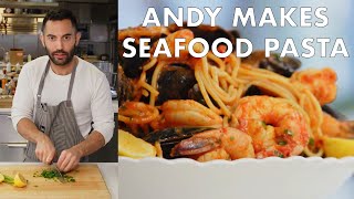 Andy Makes Seafood Pasta  From the Test Kitchen  Bon Appétit [upl. by Thgiwed]