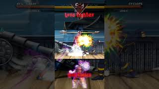 EVIL SAGAT vs CYCLOPS  The most epic fight ever made  mugen shortsvideo dc [upl. by Nasia]