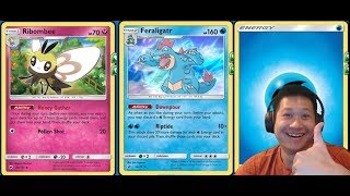 Downpour FERALIGATR Deck 4000 DMG 1 Hit GX Pokemon Dragon Majesty [upl. by Notselrahc]