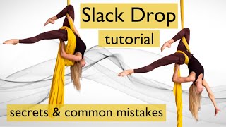 EASY AERIAL SILK DROP FOR BEGINNERS  Slack Drop  Aerial Silks Lesson [upl. by Seabrook901]