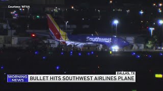 Bullet strikes Southwest Airlines flight in Dallas [upl. by Queenie]