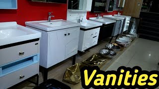 Vanities at azan traders sanitary shop  bathroom accessories  toilet design  washroom design [upl. by Assiral]