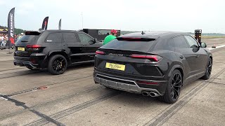 Jeep Grand Cherokee Trackhawk SRT vs Lamborghini Urus [upl. by Eerrehc125]