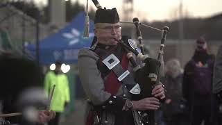 The Glenalmond College Pipes and Drums band at Edinburgh Rugby [upl. by Aubine]