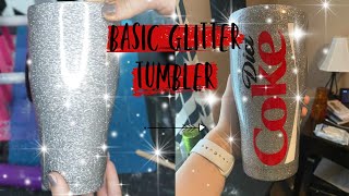 EASY BASIC GLITTER TUMBLER TUTORIAL  EPOXY METHOD [upl. by Aevin35]