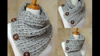 Dallas Dream Scarf3 Button Scarf Instructions [upl. by Nirrac396]