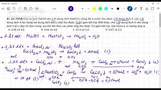 Cho m gam NaOH vào 2 lít dung dịch NaHCO3 nồng độ a moll thu được 2 lít dung dịch X [upl. by Allertse127]