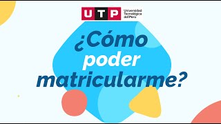 ¿Cómo matricularme en la UTP [upl. by Amelia]