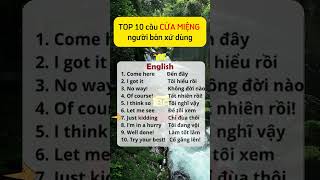 Top 10 câu cửa miệng người bản xứ hay sử dụng tbaenglish english shortsvideo [upl. by Andel]