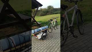 Trekkingbike mit Winterrreifen und Lastenanhänger schwere Lasten von 30 kg Transportieren [upl. by Akissej807]