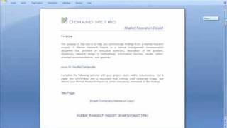 Market Research Reportmp4 [upl. by Ozner]