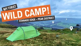 Solo Wild Camp on Stanage Edge • My First Wild Camp [upl. by Binni]