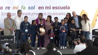 ENTREGA DE INSTRUMENTOS PROGRAMA quotDO RE MI FA SOLquot EN TU ESCUELA [upl. by Erdnassak]