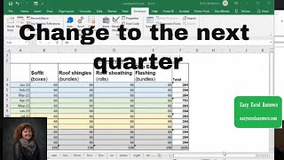 How to change to the next quarter on an Excel sheet with VBA [upl. by Johen833]