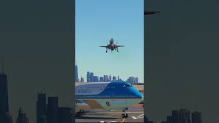 United States Jet Fighters F35 escorting Air Force One and landing [upl. by Alage]