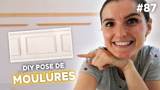 Tuto DIY  pose de MOULURES murales cimaises soubassements   tribulationsdanais [upl. by Uile375]