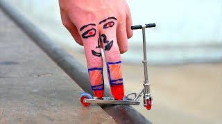 WORLDS CRAZIEST FINGER SCOOTER TRICKS 2017 [upl. by Simpson136]