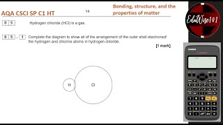 AQA GCSE Specimen Paper 1 Q5 Combined Science Chemistry Higher Tier Revision Bonding Properties [upl. by Ynnej]