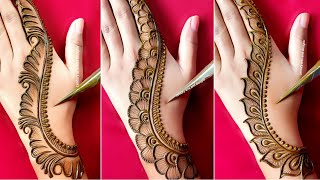 Top 3 stylish back hand mehndi design  easy amp simple mehandi design  mehndi design  Mehndi [upl. by Kinsley]