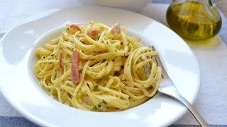 Pasta Carbonara  Easy Tagliatelle Carbonara Recipe [upl. by Middleton]