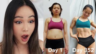 I completed 13 Chloe Ting Programs  352 Days  Results Diet Motivational Tips [upl. by Peg]