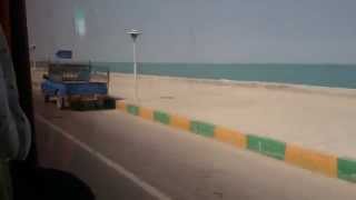 Qeshm Island Iran hotel to airport view of the Persian Gulf  Clip 2 [upl. by Jarus]