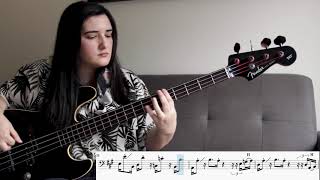 Junko Ohashi 大橋純子  Telephone Number Bass Cover with TABS amp Transcription [upl. by Paulina116]