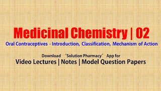 Medicinal Chemistry II 57 Oral Contraceptives  Introduction Classification Mechanism of Action [upl. by Cecelia536]