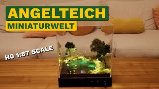 Miniatur Angelteich Die Fische BEWEGEN sich 25x25cm groß  5 Angler Making Of [upl. by Margarette]