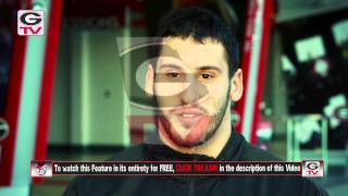 UGA Mens Basketball 1 on 1 with Nemanja Djurisic 42 Forward 2013 [upl. by Ettenil]